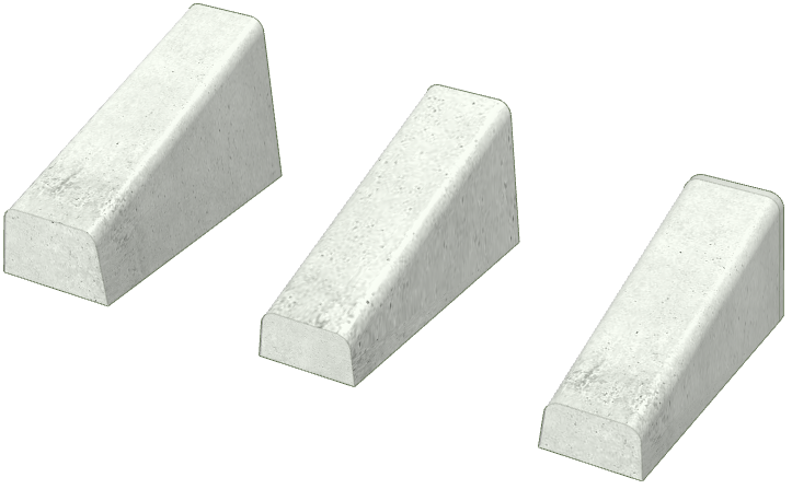 両面Ｒ歩車道境界ブロック切り下げ(三角部)