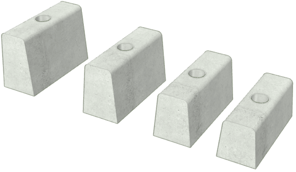 両面Ｒ歩車道境界ブロック基本 デリネーター