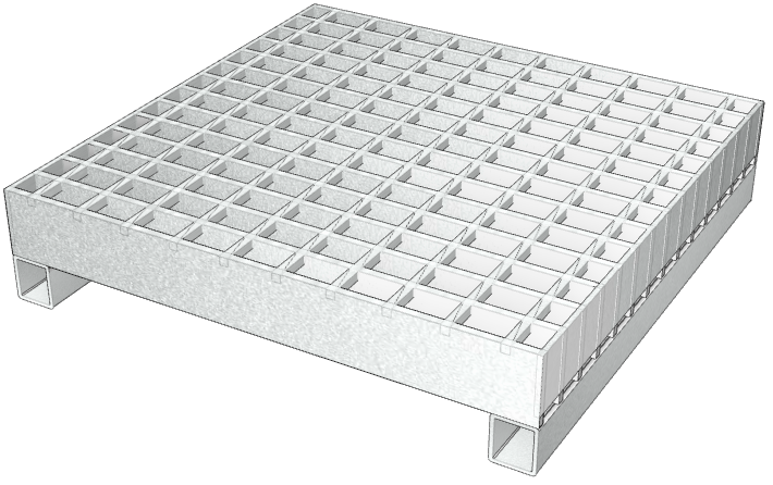嵩上げ式グレーチング