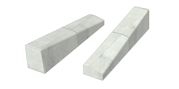 片面R歩車道境界ブロックB-SRー２段切り下げ