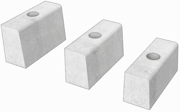 片面R歩車道境界ブロック基本 デリネーター