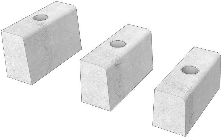 片面R歩車道境界ブロック基本 デリネーター