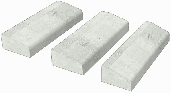 片面R歩車道境界ブロック切り下げ用10cm(SRタイプー平もの)