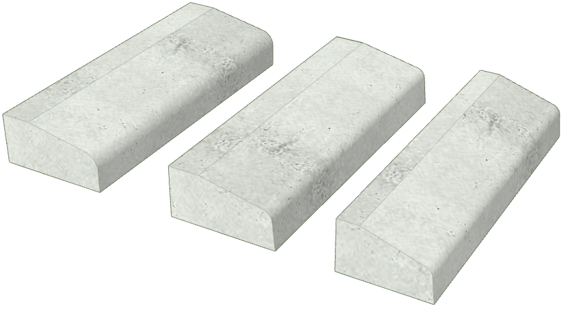 片面R歩車道境界ブロック切り下げ用10cm(SRタイプー平もの)