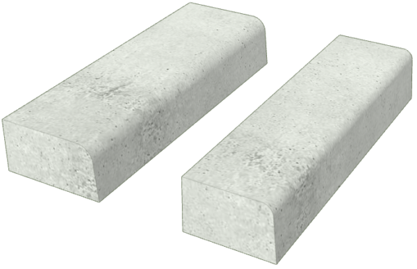 片面R歩車道境界ブロック切り下げ用10cm(通常タイプー平もの)