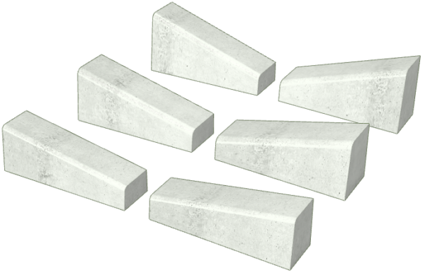 片面R歩車道境界ブロック切り下げ三角部(通常タイプ)