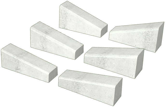 片面R歩車道境界ブロック切り下げ三角部(通常タイプ)